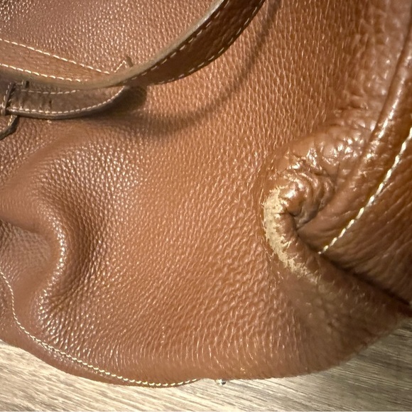 Prada Vintage Brown Vitello Dani Tote Bag Pebbled Leather Y2K Silver Hardware - Picture 5 of 15